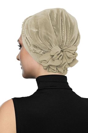 کلاه شنای حجاب بژ زنانه fidan bone - کد 43221483