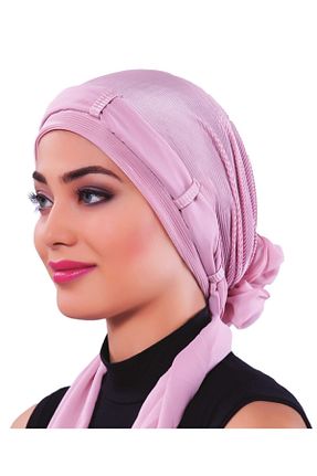 کلاه شنای حجاب صورتی زنانه fidan bone - کد 50882977