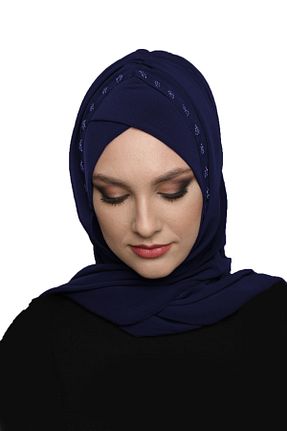 کلاه شنای حجاب سرمه ای زنانه fidan bone - کد 69412470