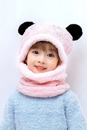 کلاه پشمی صورتی بچه گانه پلی استر Bundeba - کد 345921335