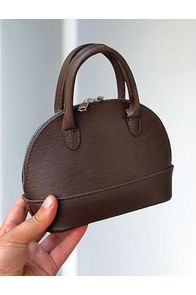 کیف دوشی قهوه ای زنانه چرم مصنوعی İAMBTŞY - کد 858142367