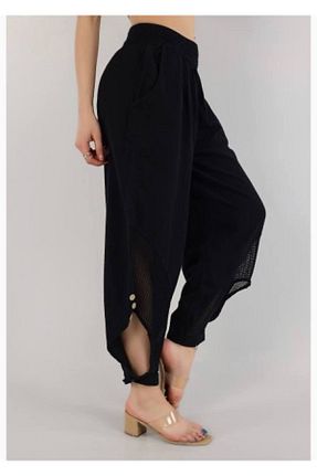 شلوار مشکی زنانه کتان pier moda - کد 816852834