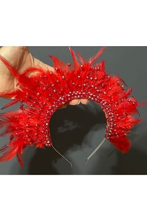 تاج قرمز زنانه سنگ کریستال DesaAccessories - کد 461571482
