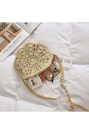کیف دوشی بژ زنانه حصیر Nympha - کد 700776553