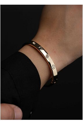دستبند جواهر طلائی زنانه زیرکن BZK COLLECTION - کد 857953300