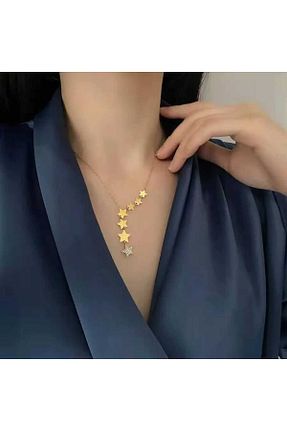 گردنبند استیل ( فولاد ) طلائی زنانه استیل (فولاد) SONES - کد 770871592