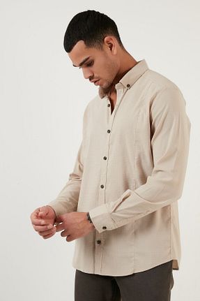 پیراهن بژ مردانه رگولار Buratti - کد 411938544