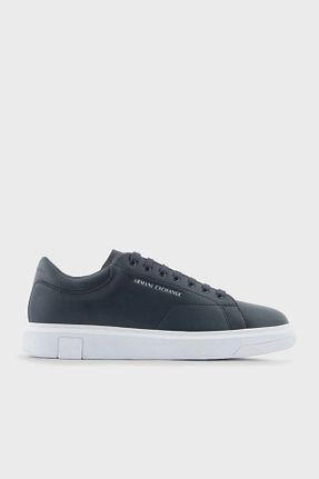کفش اسنیکر سرمه ای مردانه چرم اصل Armani Exchange - کد 645247555