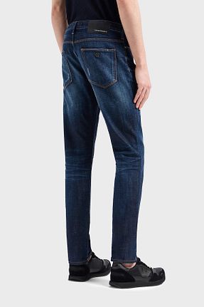 شلوار جین سرمه ای مردانه پاچه تنگ Emporio Armani - کد 824365364