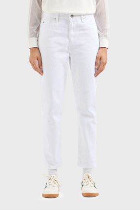 شلوار جین سفید زنانه پاچه کوتاه Armani Exchange - کد 812052171
