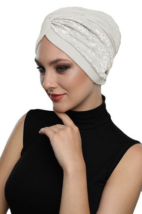 کلاه شنای حجاب بژ زنانه fidan bone - کد 66667233