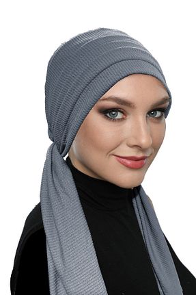 کلاه شنای حجاب طوسی زنانه fidan bone - کد 794364358