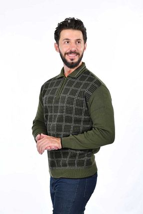 پلیور خاکی مردانه رگولار Kamalı - کد 747245471