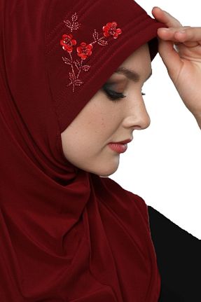 کلاه شنای حجاب زرشکی زنانه fidan bone - کد 84733804