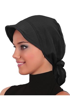 کلاه شنای حجاب مشکی زنانه fidan bone - کد 46023033