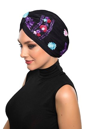 کلاه شنای حجاب مشکی زنانه fidan bone - کد 66174901
