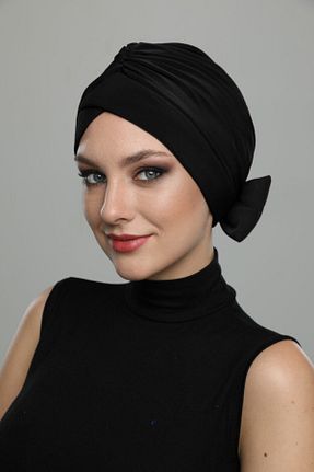 کلاه شنای حجاب مشکی زنانه fidan bone - کد 51092188