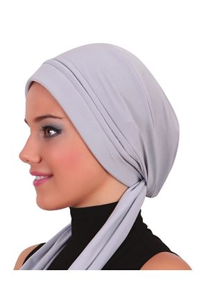 کلاه شنای حجاب طوسی زنانه fidan bone - کد 68184978