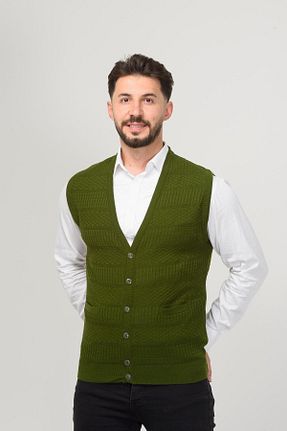 جلیقه خاکی مردانه اورسایز Kamalı - کد 840026379