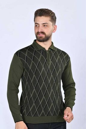 پلیور خاکی مردانه Baklava Kamalı - کد 354029645