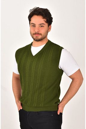 سوئیتر خاکی مردانه اکریلیک Kamalı - کد 827226101