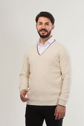 پلیور طوسی مردانه ساده Kamalı - کد 831404522