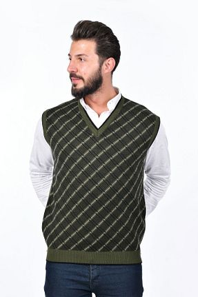 سوئیتر خاکی مردانه اکریلیک Kamalı - کد 740039082