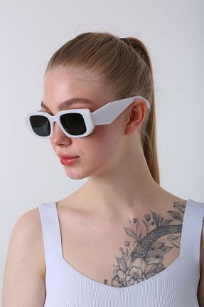 عینک آفتابی سفید زنانه UV400 MODA - کد 858134235