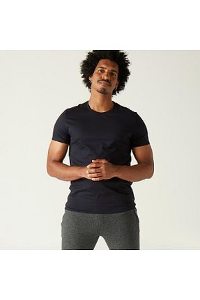 تیشرت اسپرت مشکی مردانه رگولار Decathlon - کد 302150827