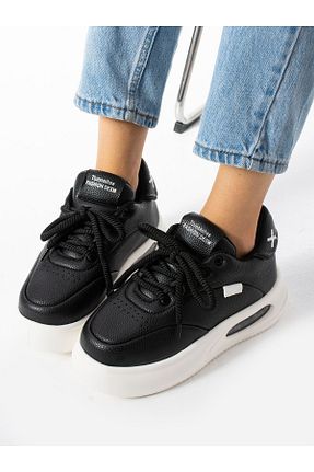کفش اسنیکر مشکی زنانه بند دار Alemdar Shoes - کد 857888351