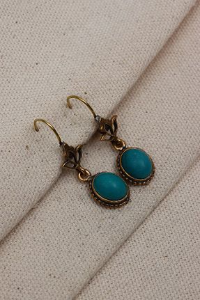 گوشواره جواهر فیروزه ای منجق Süspüs Accessories - کد 857903535
