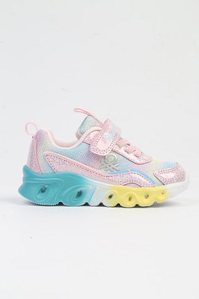 کفش اسنیکر صورتی بچه گانه بند دار Benetton - کد 818046600