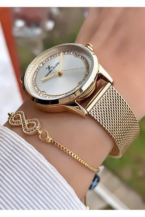 ساعت مچی طلائی زنانه 36-40 میلی متر Daniel Klein - کد 810214770