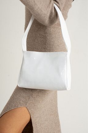 کیف دوشی سفید زنانه چرم مصنوعی Mybag - کد 823382414