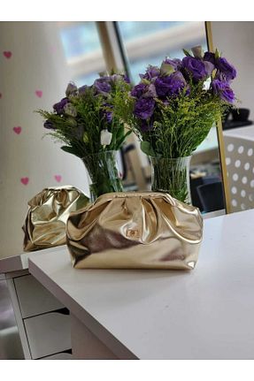 کیف دوشی طلائی زنانه چرم مصنوعی Moom Bag - کد 841684106