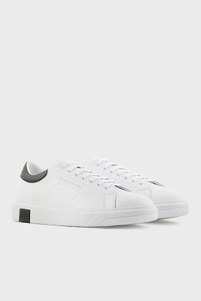 کفش اسنیکر سفید مردانه چرم اصل Armani Exchange - کد 821175104
