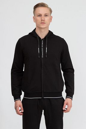 سوئیشرت مشکی مردانه ساده Armani Exchange - کد 151525145
