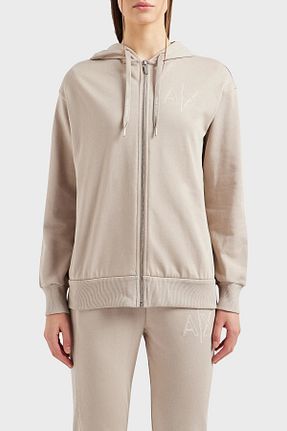 سوئیشرت بژ زنانه ساده Armani Exchange - کد 804569109