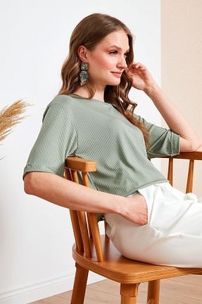 بلوز سبز زنانه ساده Lela - کد 99018058