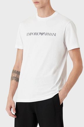 تیشرت سفید مردانه رگولار Emporio Armani - کد 256621609