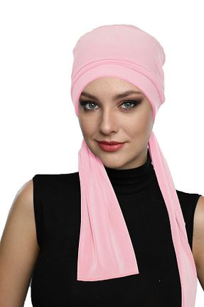 کلاه شنای حجاب صورتی زنانه fidan bone - کد 68120102