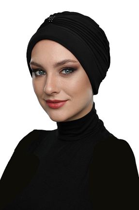 کلاه شنای حجاب مشکی زنانه fidan bone - کد 51142361