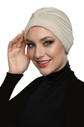 کلاه شنای حجاب بژ زنانه fidan bone - کد 66712273