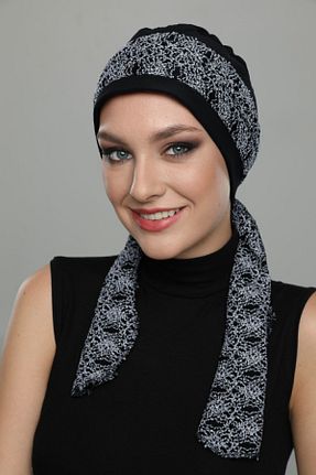 کلاه شنای حجاب مشکی زنانه fidan bone - کد 42738540