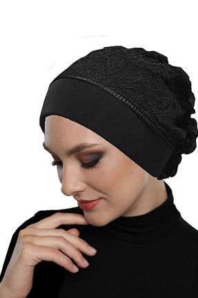 کلاه شنای حجاب مشکی زنانه fidan bone - کد 50881461