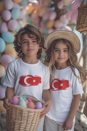 تیشرت سفید بچه گانه اورسایز MYADA - کد 858129755