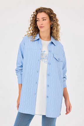 کت آبی زنانه رگولار SEÇİL - کد 858123079