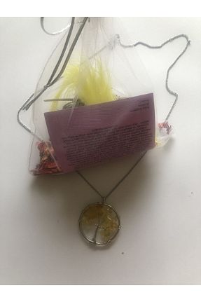 گردنبند جواهر زرد زنانه سنگ bircan yıldırım niyet bulutları - کد 786387831