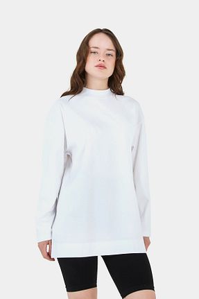 تیشرت سفید زنانه اورسایز qanpaq - کد 857675909
