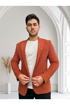 کت نارنجی مردانه اسلیم فیت Luisero - کد 762734084